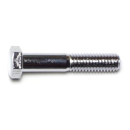 Midwest Fastener Grade 5, 3/8"-16 Hex Head Cap Screw, Chrome Plated Steel, 2 in L, 10 PK 74106